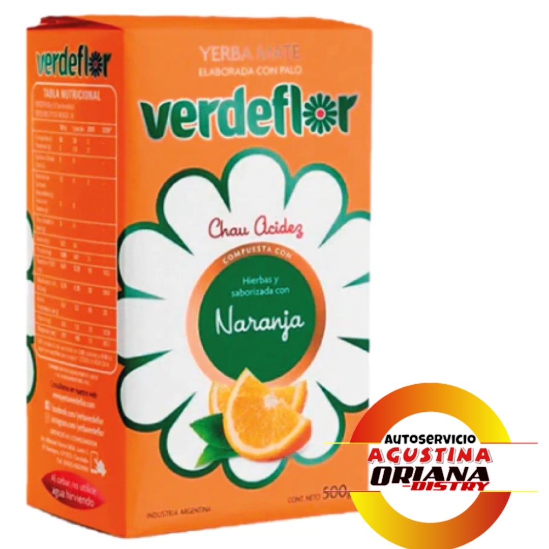 YERBA 500G VERDEFLOR NARANJA