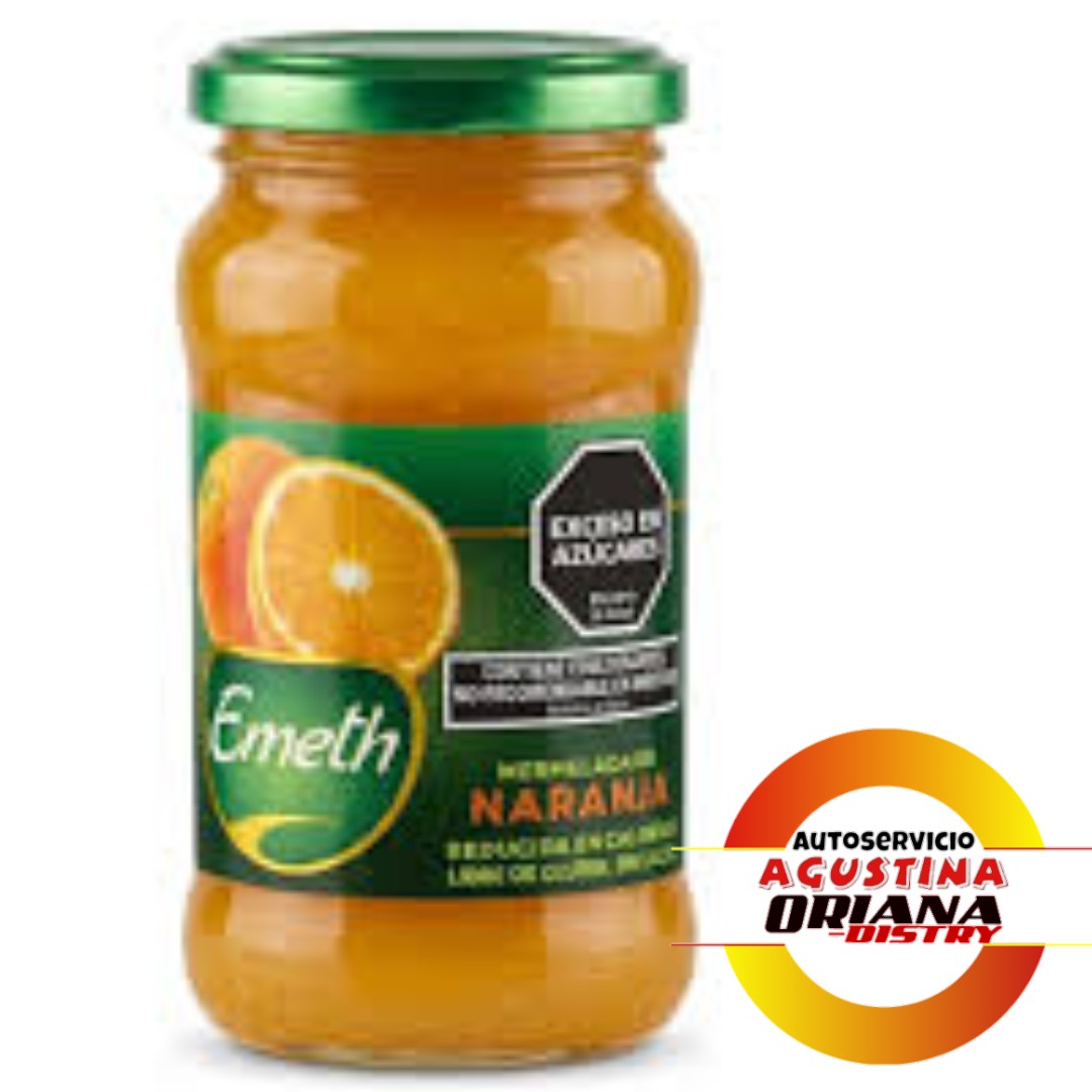 MERMELADA 390G LIGHT EMETH FRASCO NARANJA