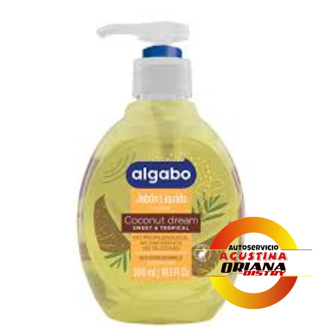 JABON LIQUIDO 300ML ALGABO CON VALVULA COCO
