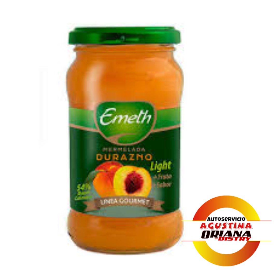 MERMELADA 390G LIGHT EMETH FRASCO DURAZNO