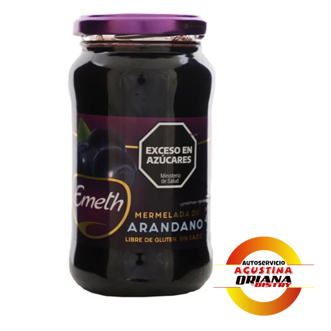 MERMELADA 500G LIGHT EMETH FRASCO ARANDANO