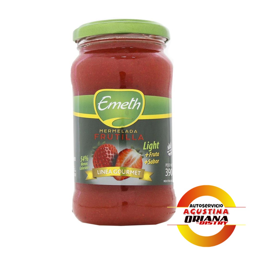 MERMELADA 500G LIGHT EMETH FRASCO FRUTILLA