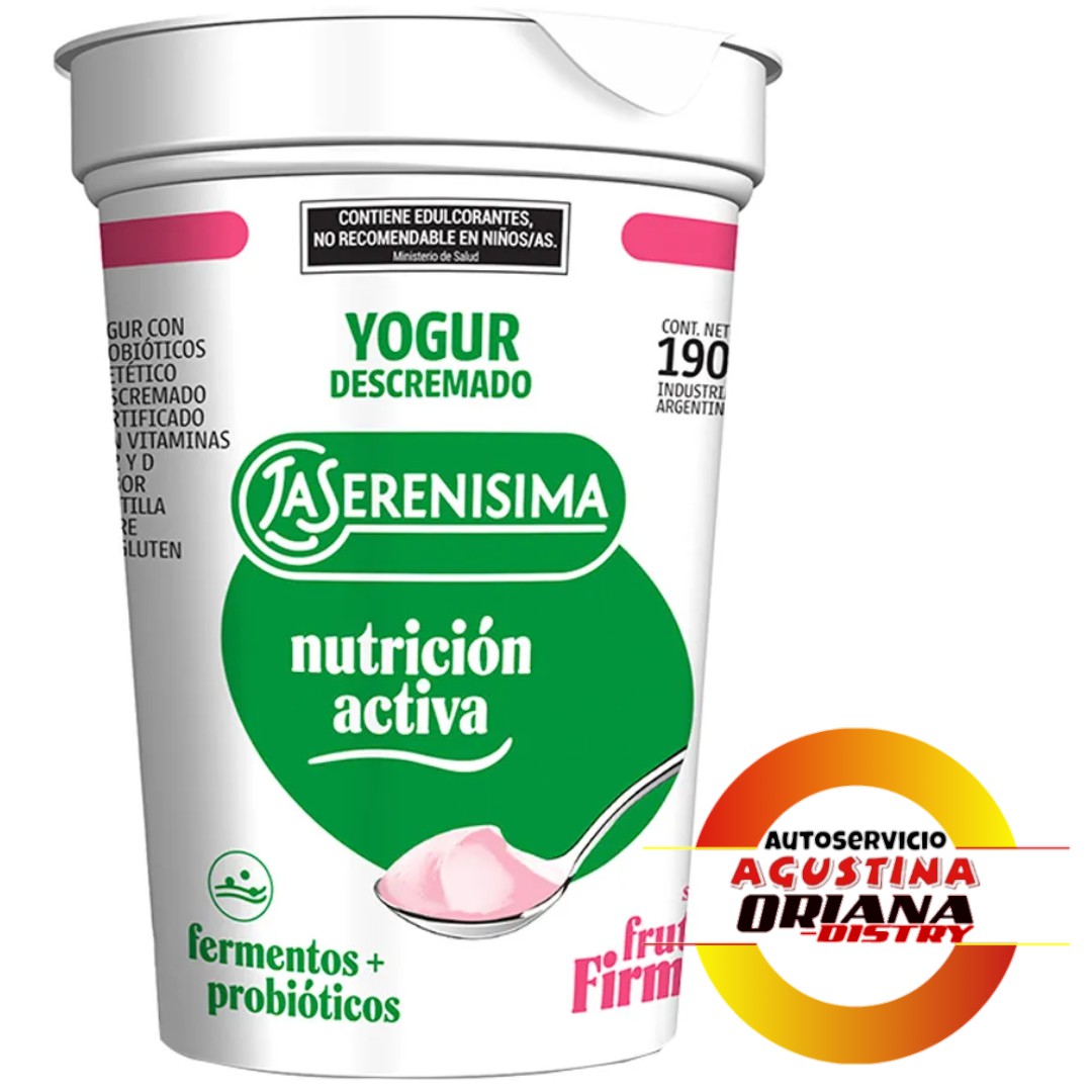 YOGUR SERENISIMA 190G FIRME DESCREMADO FRUTILLA