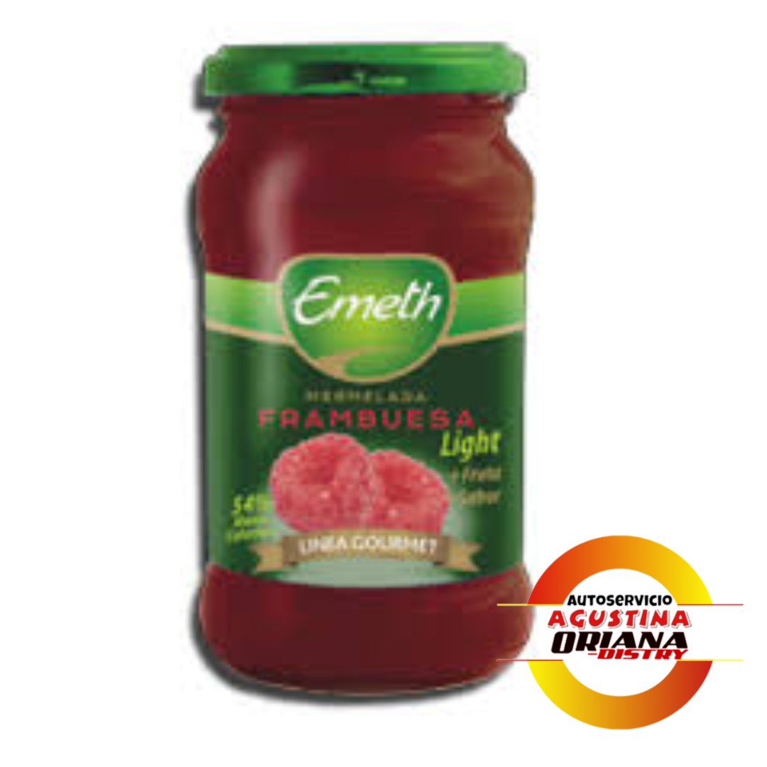 MERMELADA 390G LIGHT EMETH FRASCO FRAMBUESA