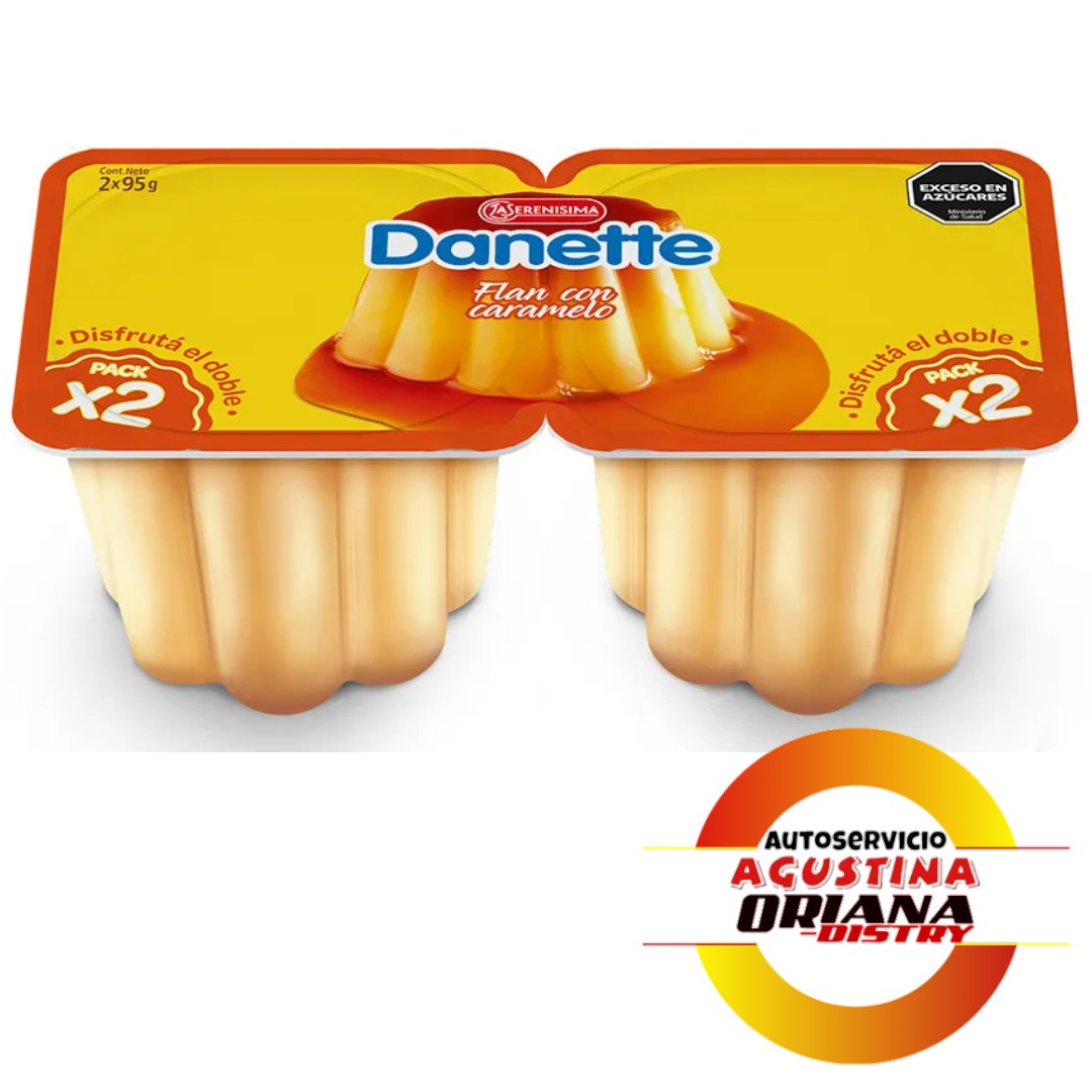 FLAN DANETTE X 2 190G VAINILLA