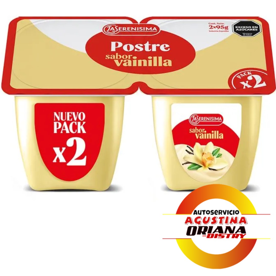 POSTRE SERENISIMA CLASICO X 2 VAINILLA