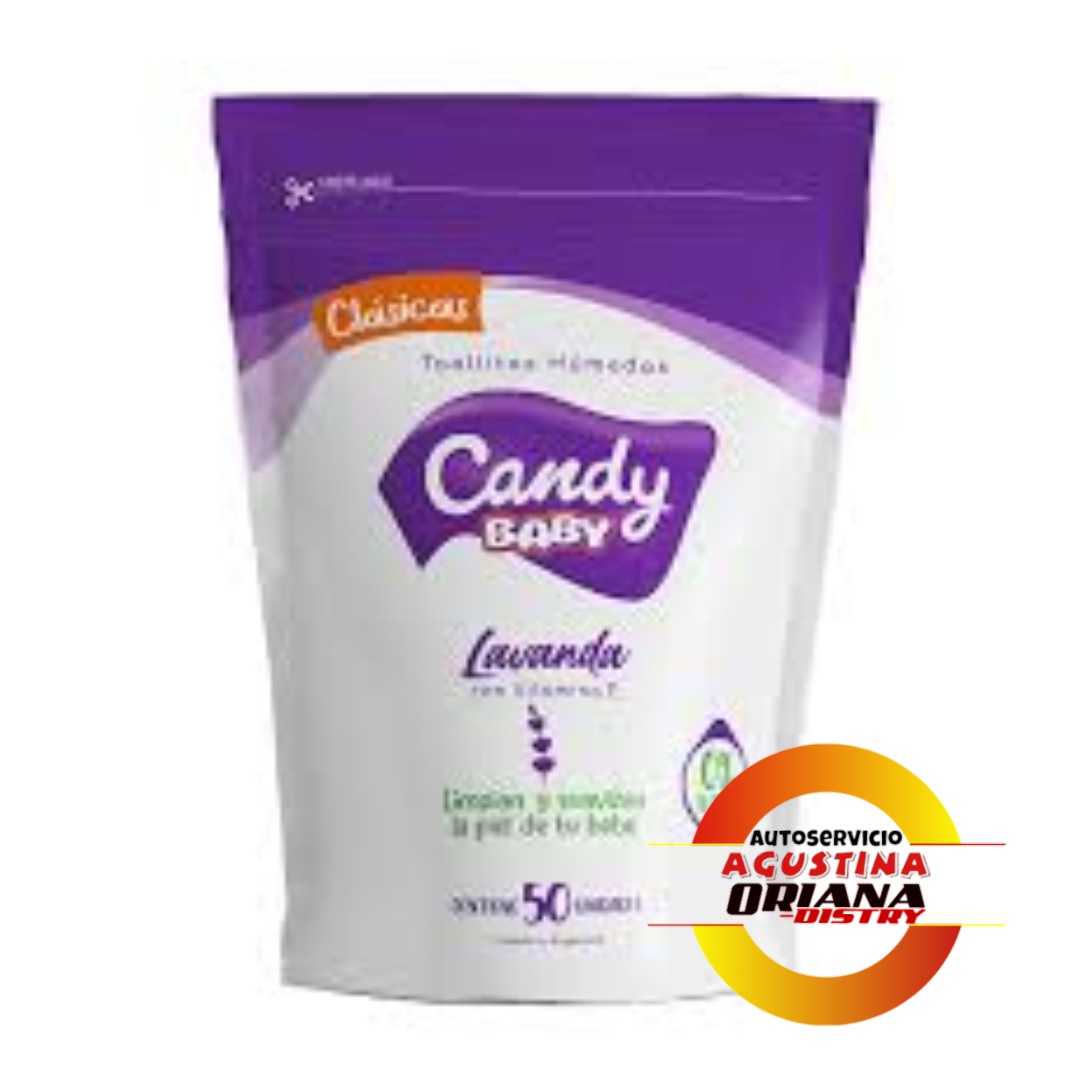 TOALLITAS HUMEDAS CANDY X50 LAVANDA