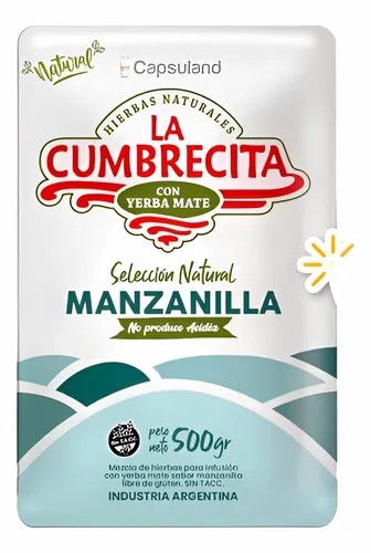 YERBA 500G LA CUMBRECITA MANZANILLA