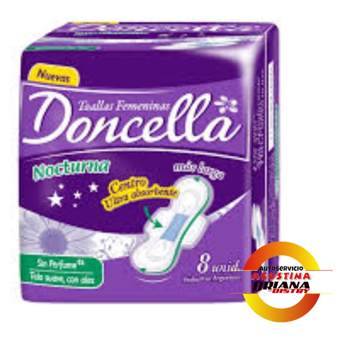 TOALLITA DONCELLA NOCTURNAS X8 VIOLETA