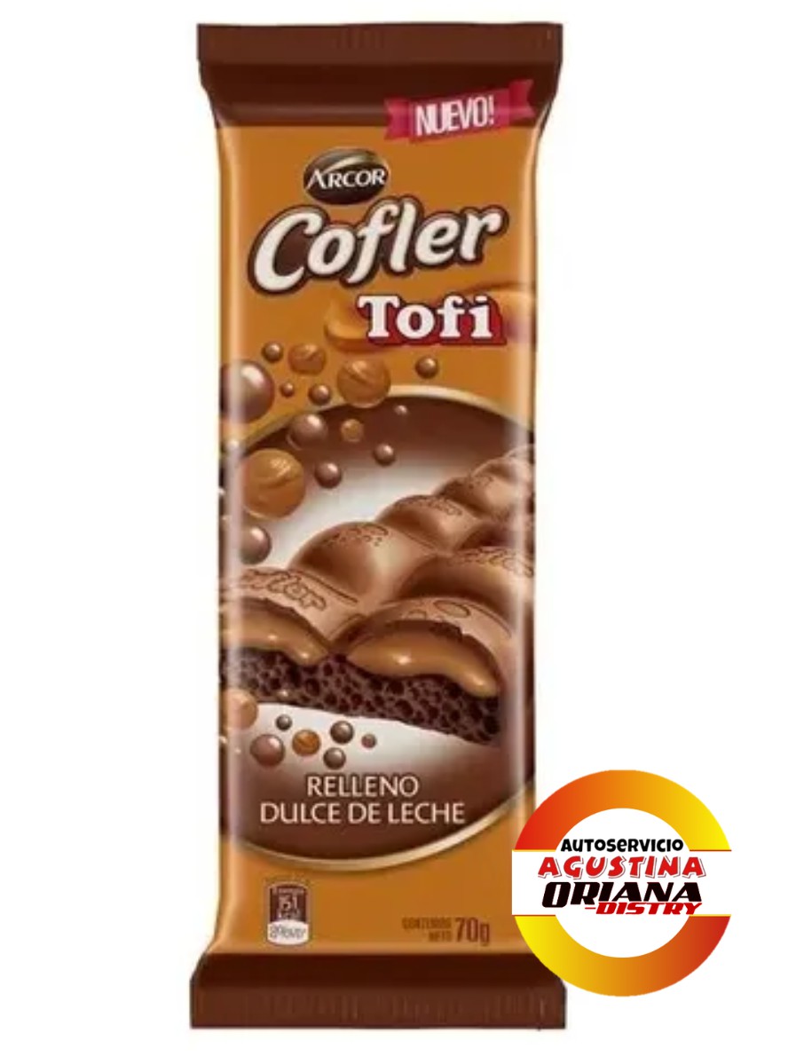 CHOCOLATE COFLER  AIREADO 70G RELLENO TOFI