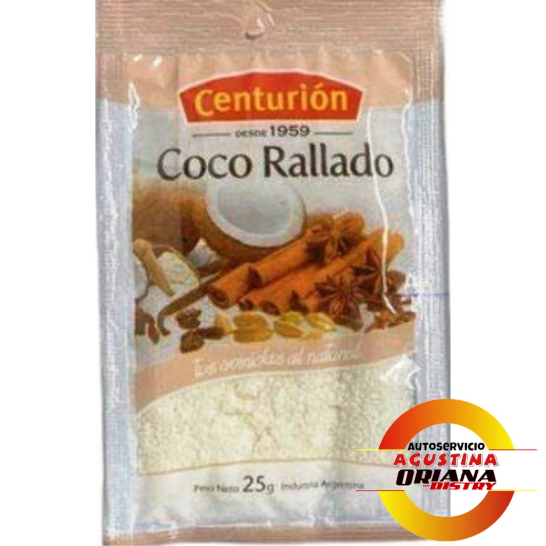 CONDIMENTO COCO RALLADO 25G CENTURION