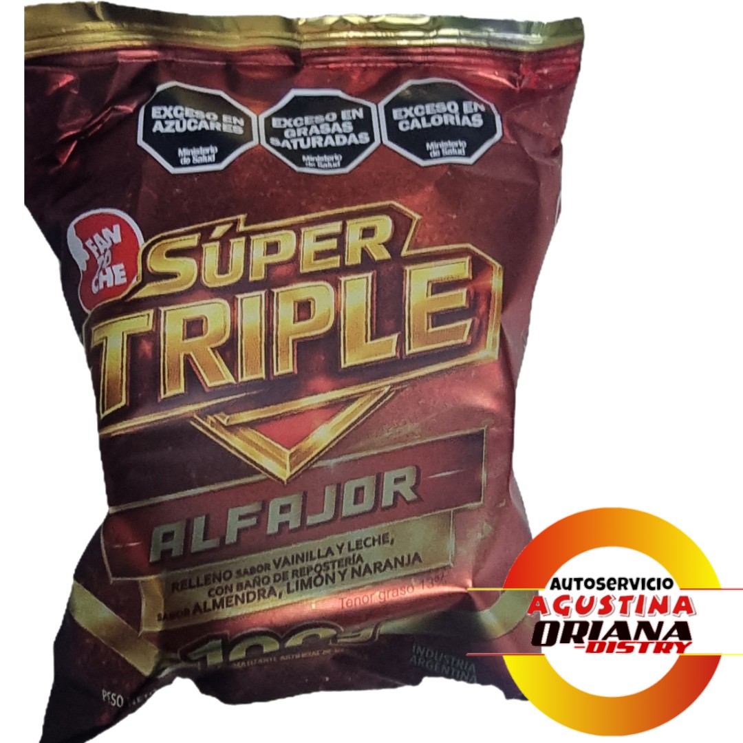 ALFAJOR FANTOCHE SUPER TRIPLE CHOCOLATE
