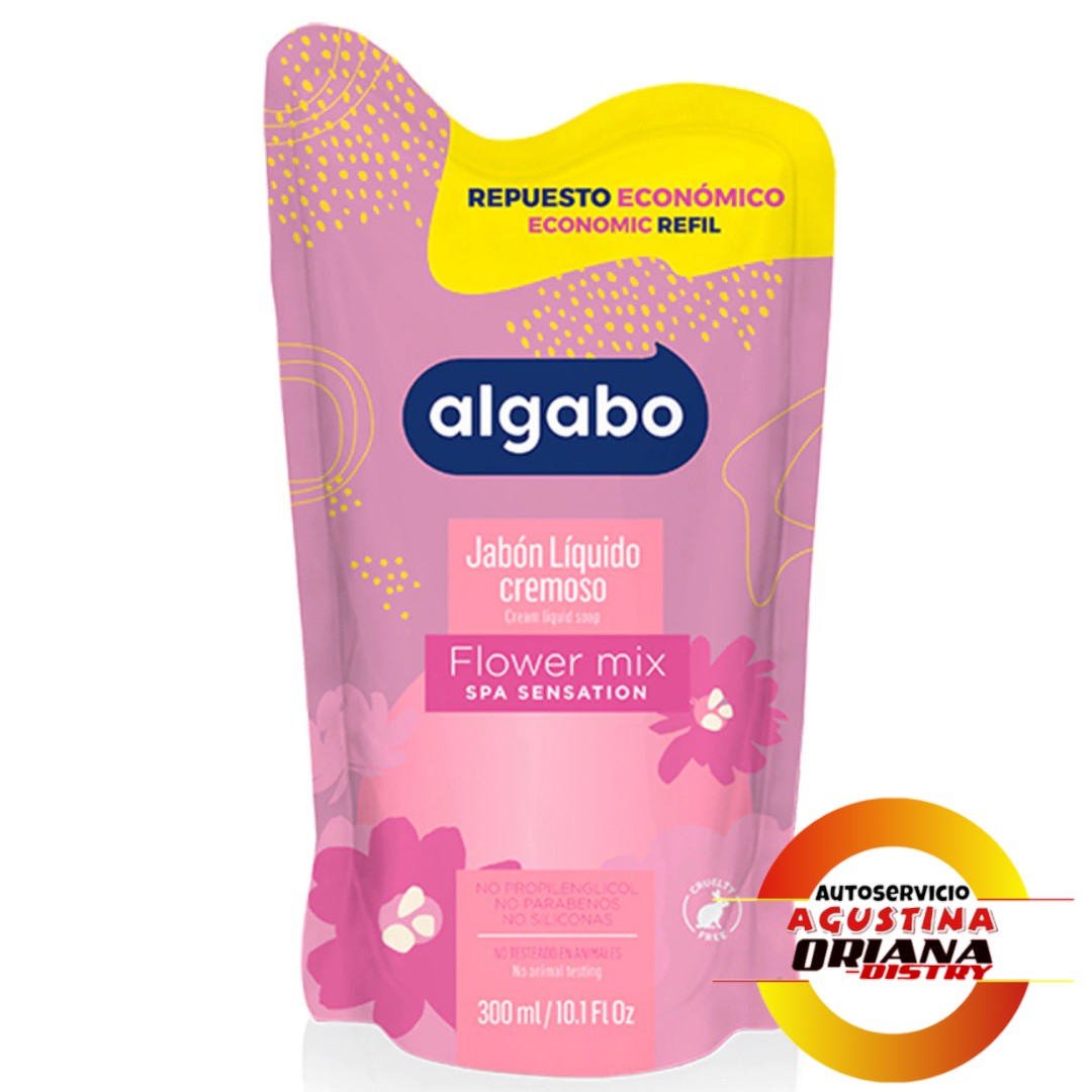 JABON LIQUIDO 300 ALGABO ROSA DOYPACK