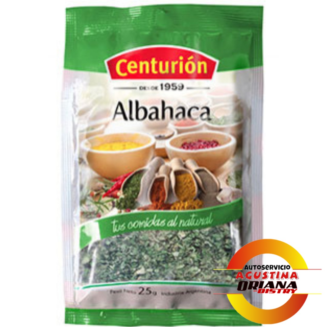 CONDIMENTO ALBAHACA 25G CENTURION