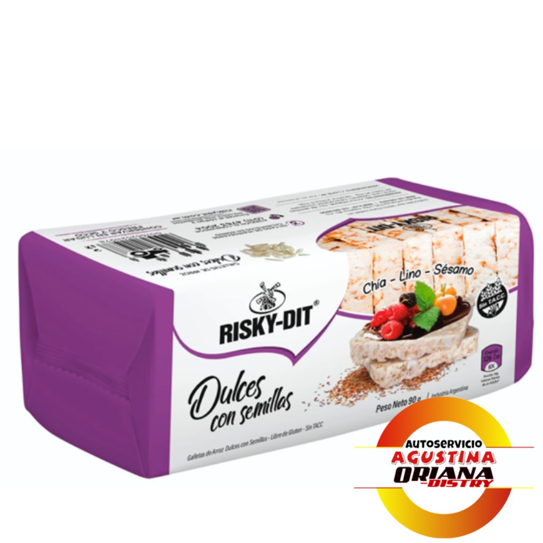 GALLETITAS GALLETAS DE ARROZ 100G RISKY DULCE CON SEMILLAS