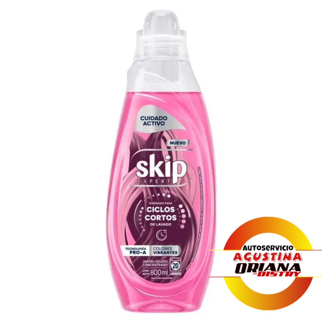 JABON LIQUIDO 800ML SKIP CICLOS CORTOS ROSA