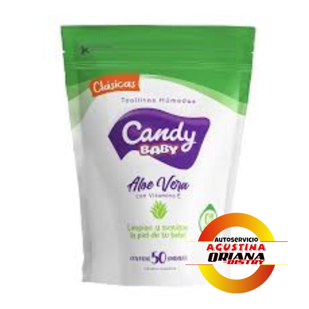 TOALLITAS HUMEDAS CANDY X50 ALOE