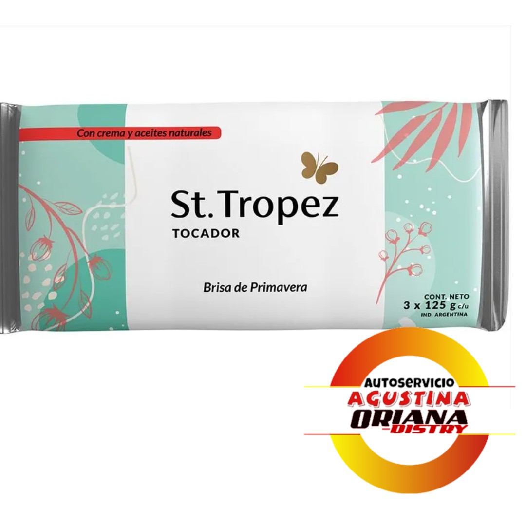 JABON TOCADOR  TROPEZ 3X 125 BRISA