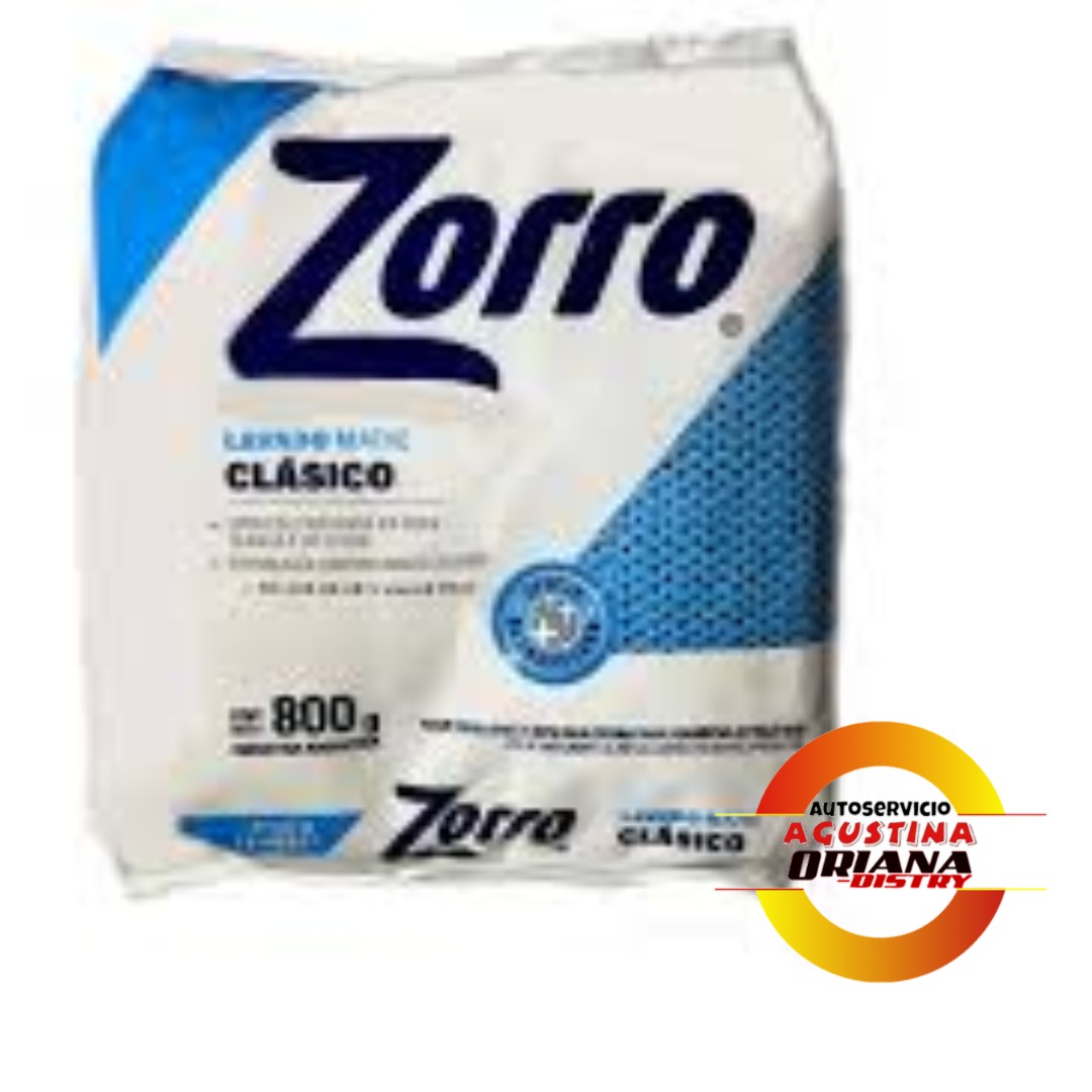 JABON POLVO 800 ZORRO MATIC