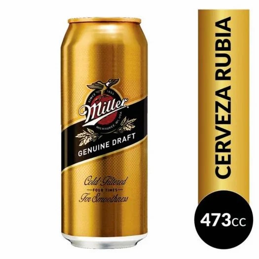 CERVEZA 473CM MILLER LATA