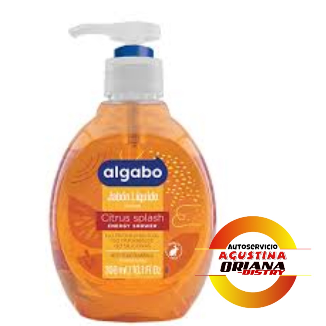 JABON LIQUIDO 300ML ALGABO CON VALVULA CITRUS