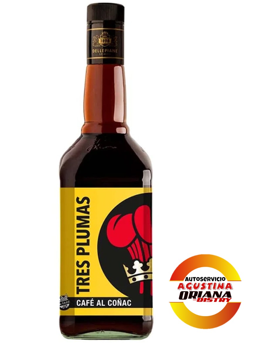 LICOR TRES PLUMAS 700CC - CAFE AL COGÑAC