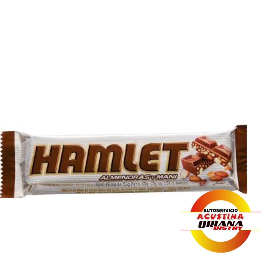 CHOCOLATE HAMLET 45G ALMENDRA Y MANI
