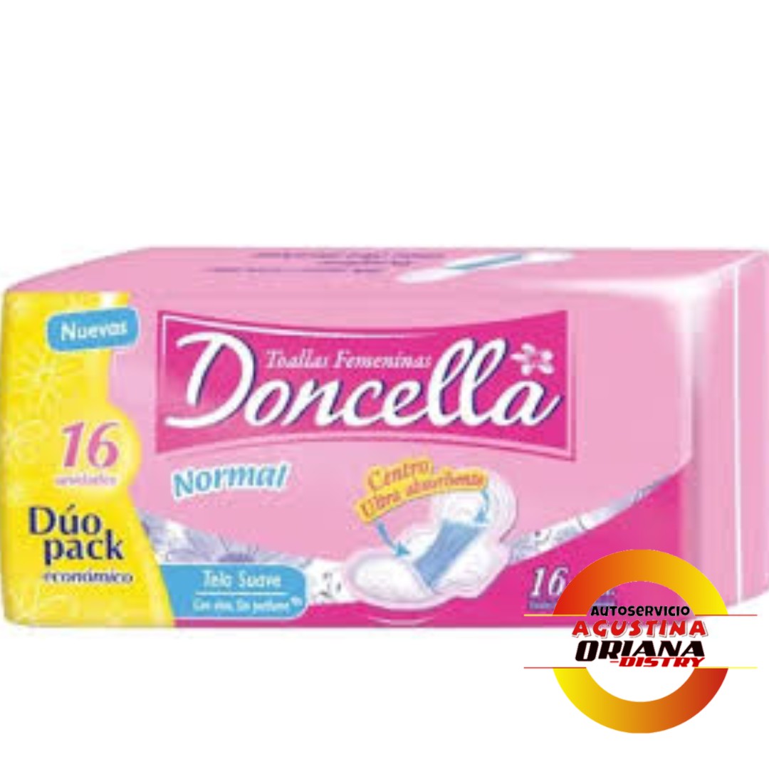 TOALLITA DONCELLA X16 NORMAL ROSA