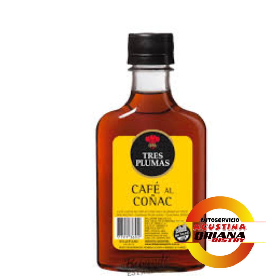 PETACA TRES PLUMAS 200ML CAFE AL COGNAC