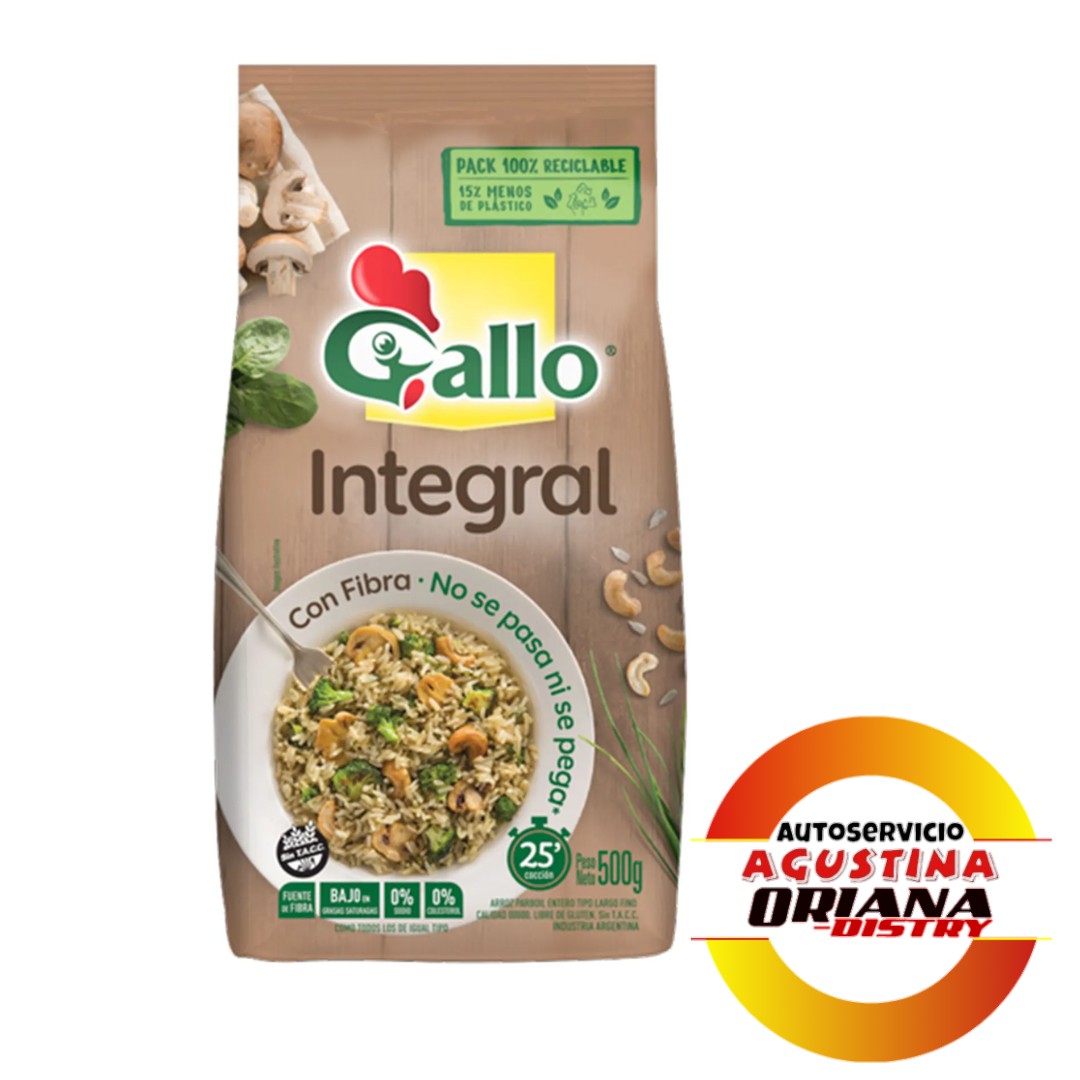 ARROZ 500G GALLO INTEGRAL