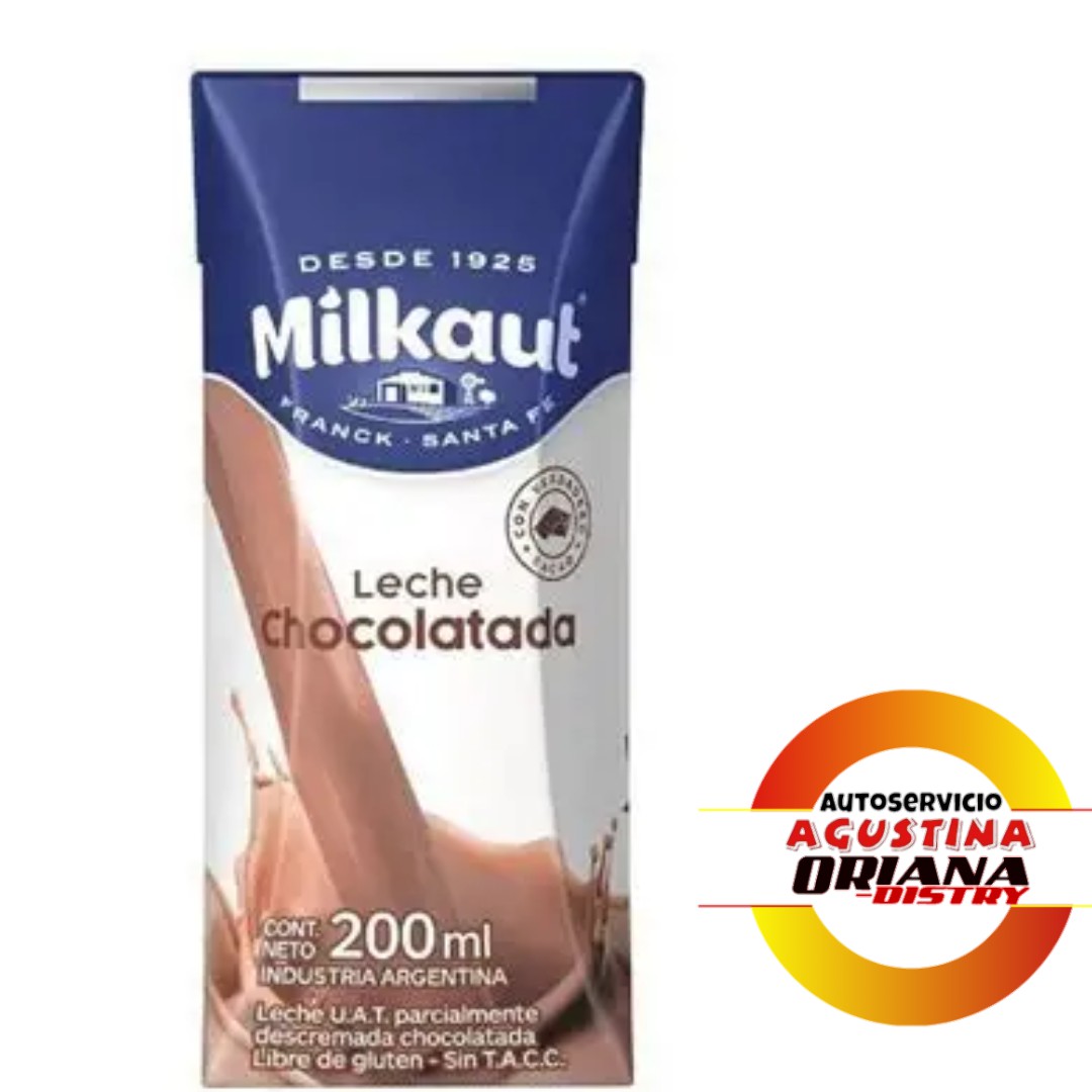 LECHE CHOCOLATADA MILKAUT 200ML