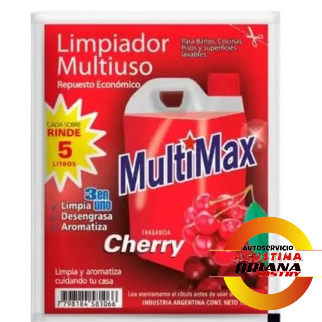 LIMPIADOR MULTIMAX ECONOMICO 150ML CHERRY