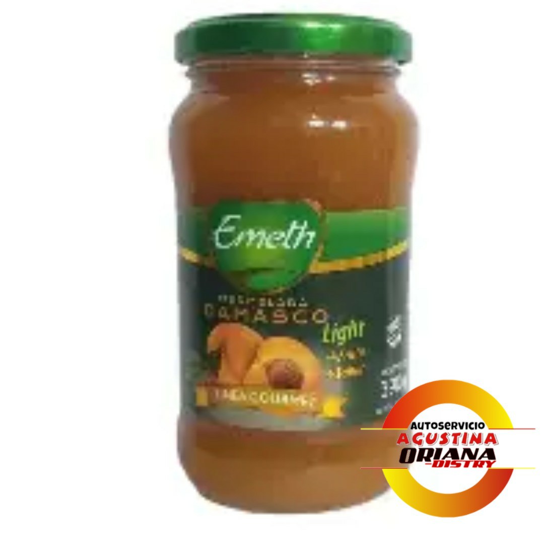 MERMELADA 390G LIGHT EMETH FRASCO DAMASCO