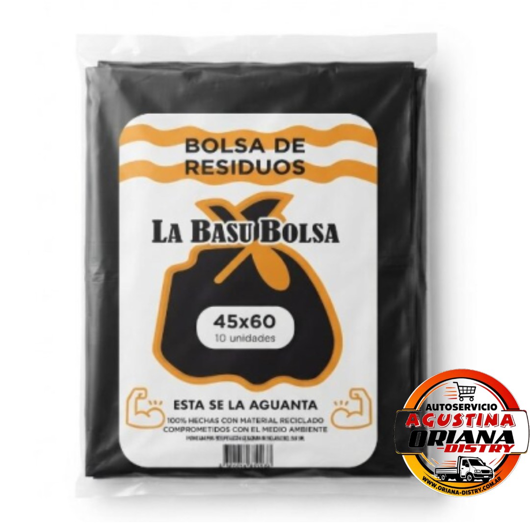 BOLSA RESIDUO 45X60 LA BASU