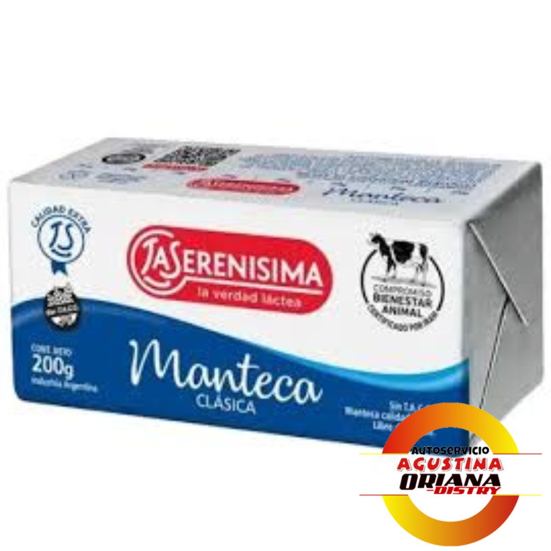 MANTECA SERENISIMA 200G CLASICA