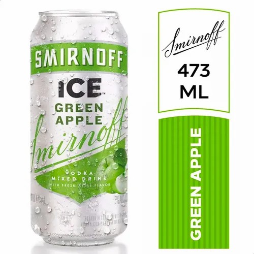 SMIRNOFF ICE LATA 473ML GREEN