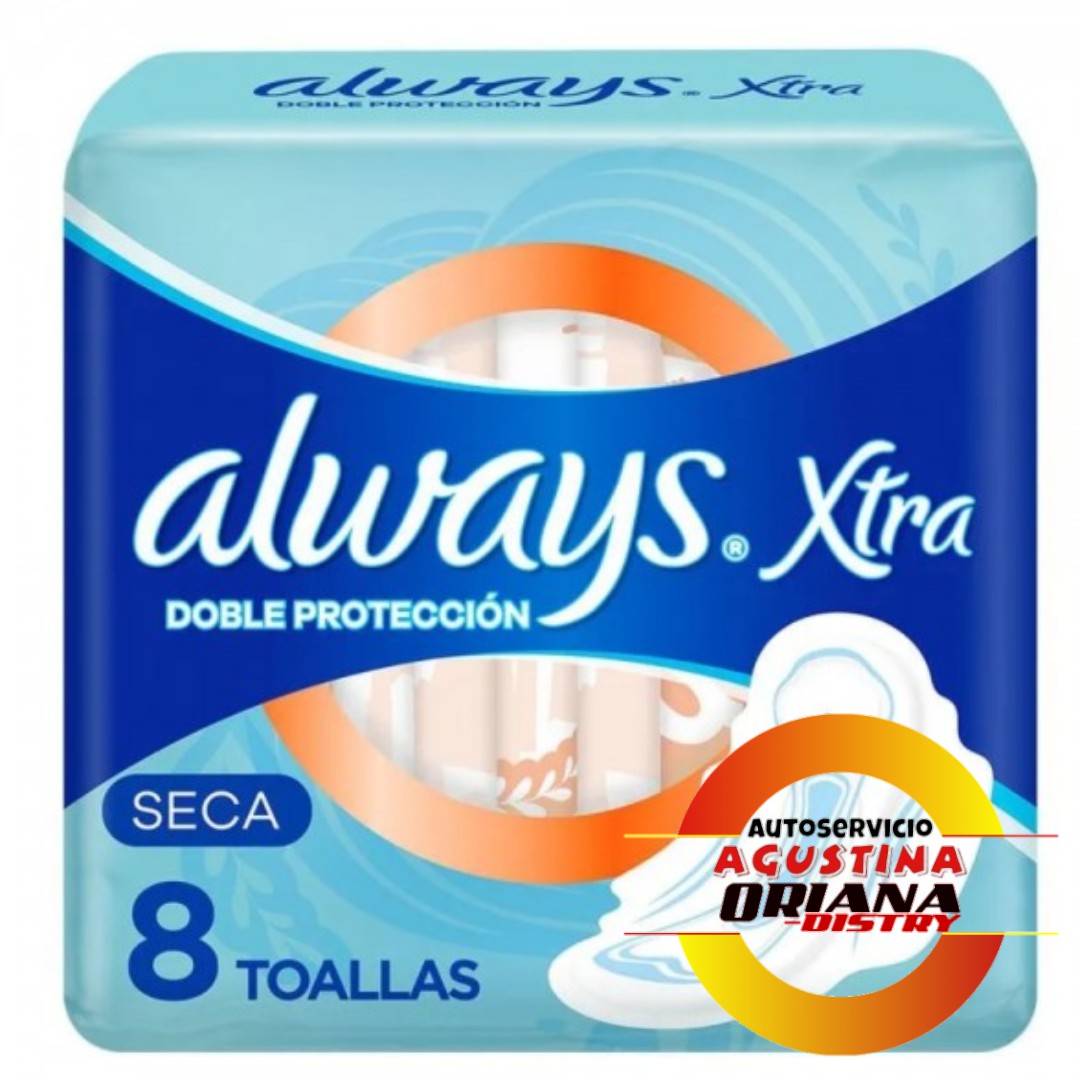 TOALLAS ALWAYS XTRA X8 DOBLE PROTECCION