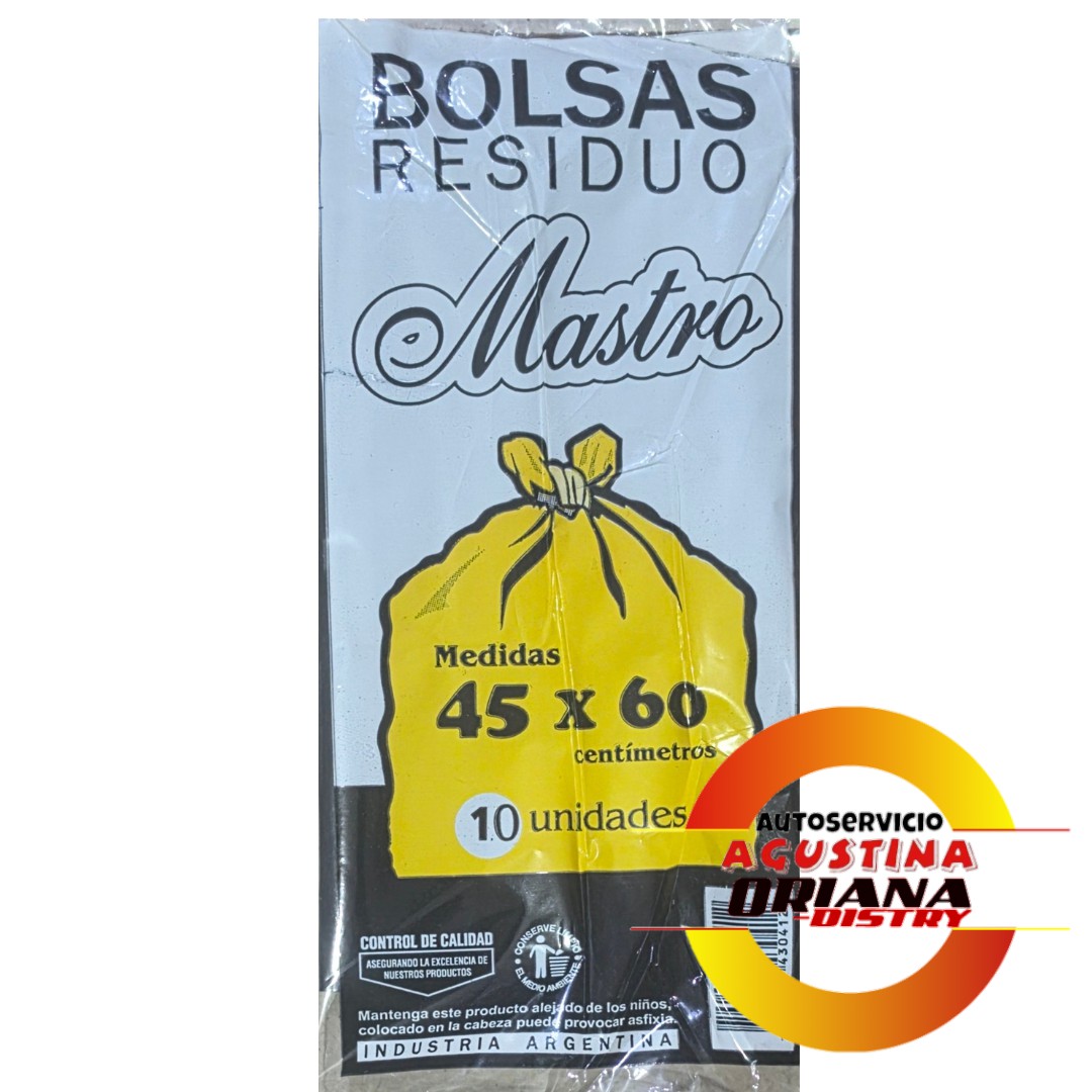 BOLSA RESIDUOS 45X60 MASTRA