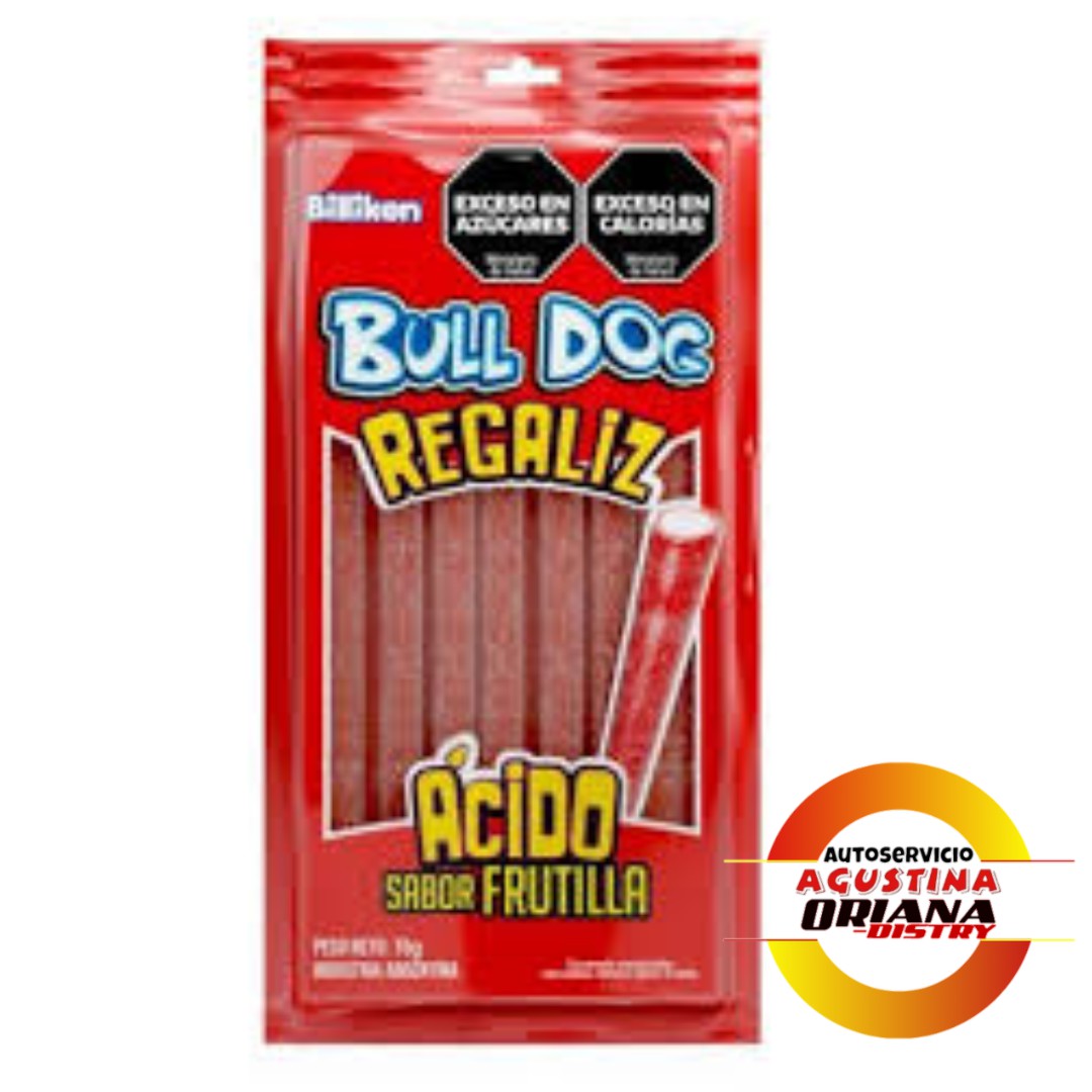 BULL DOG REGALIZ FRUTILLA75G