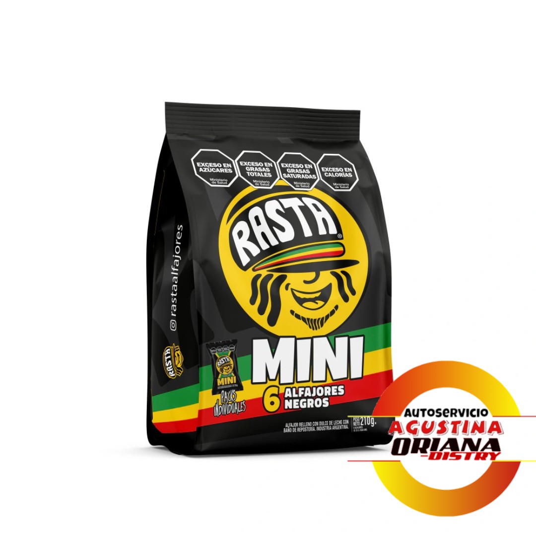 ALFAJOR RASTA 210G NEGRO MINI