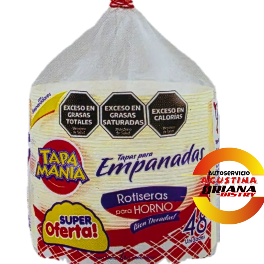 TAPAS EMPANADAS TAPA MANIA ROTICERA HORNO X48