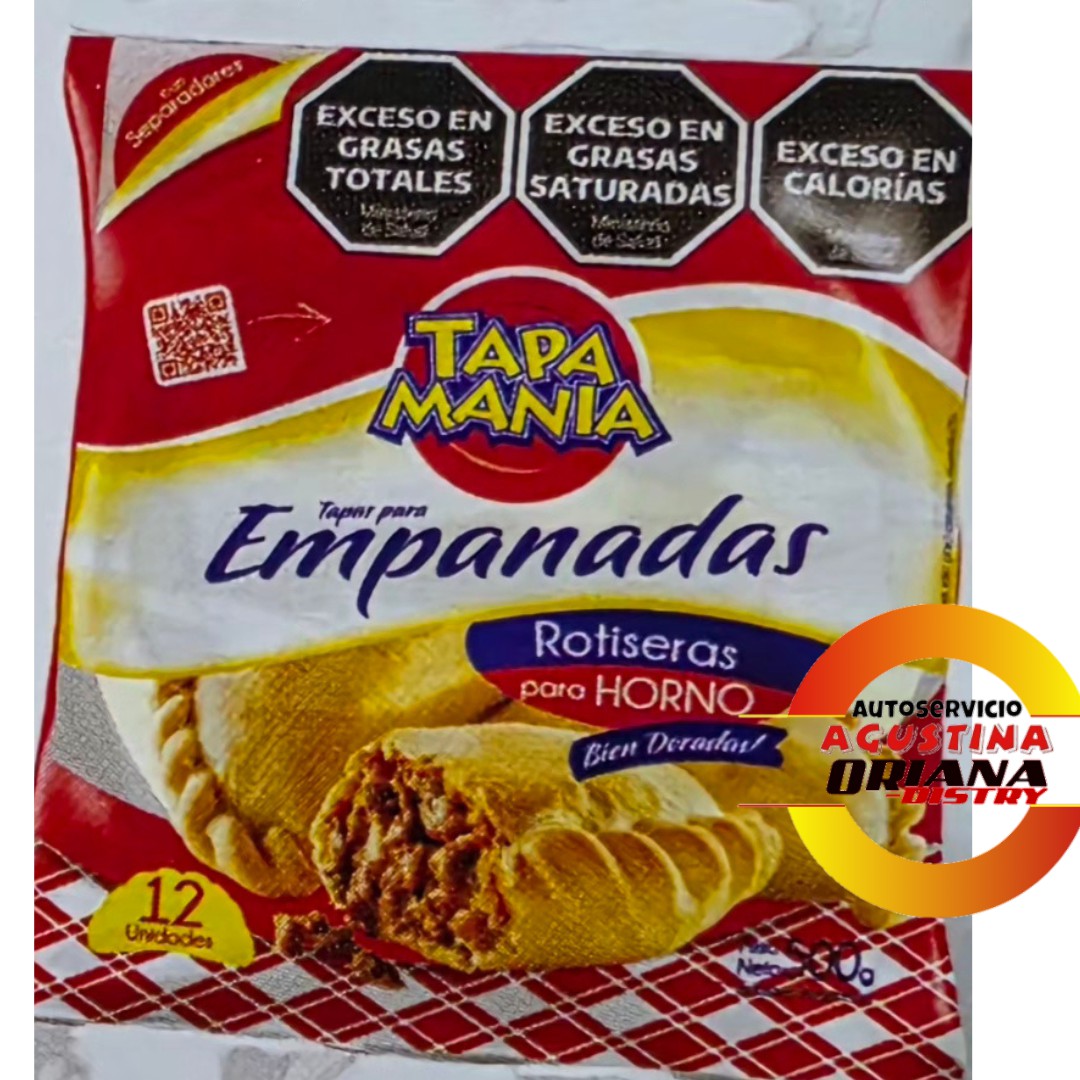 TAPAS DE EMPANADAS TAPA MANIA ROTICERA X 12 HORNO