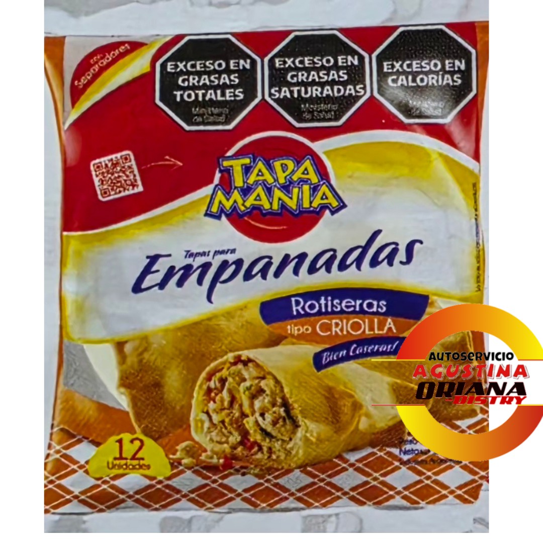 TAPAS DE EMPANADAS TAPA MANIA ROTICERA X12 CRIOLLA