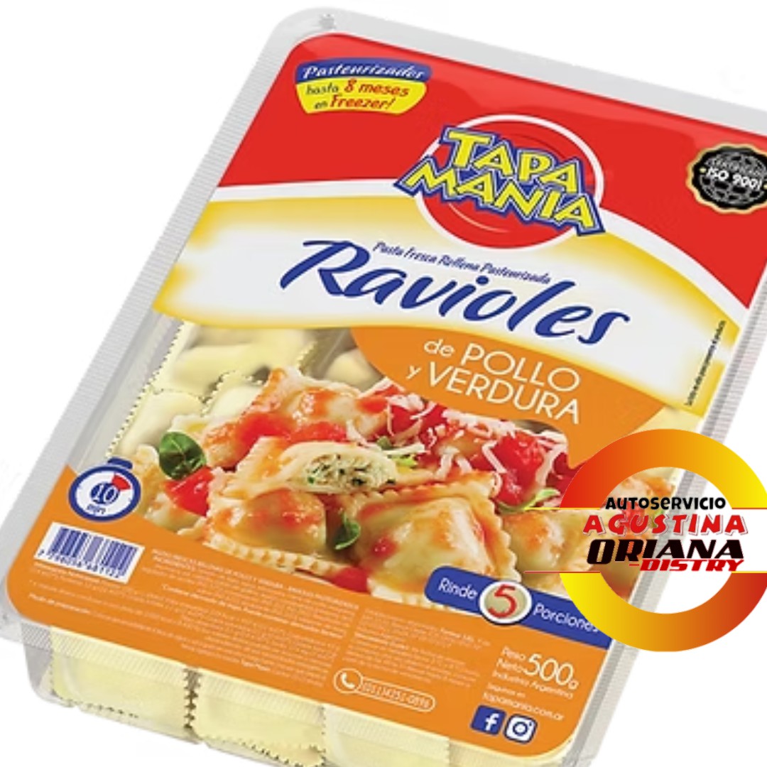 RAVIOLES TAPA MANIA 500G P.VERDURA