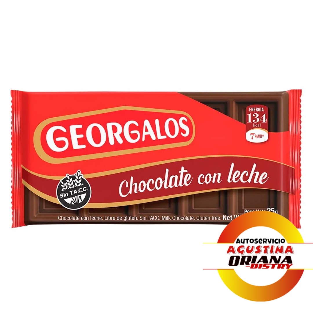 CHOCOLATE GEORGALOS 25G CON LECHE