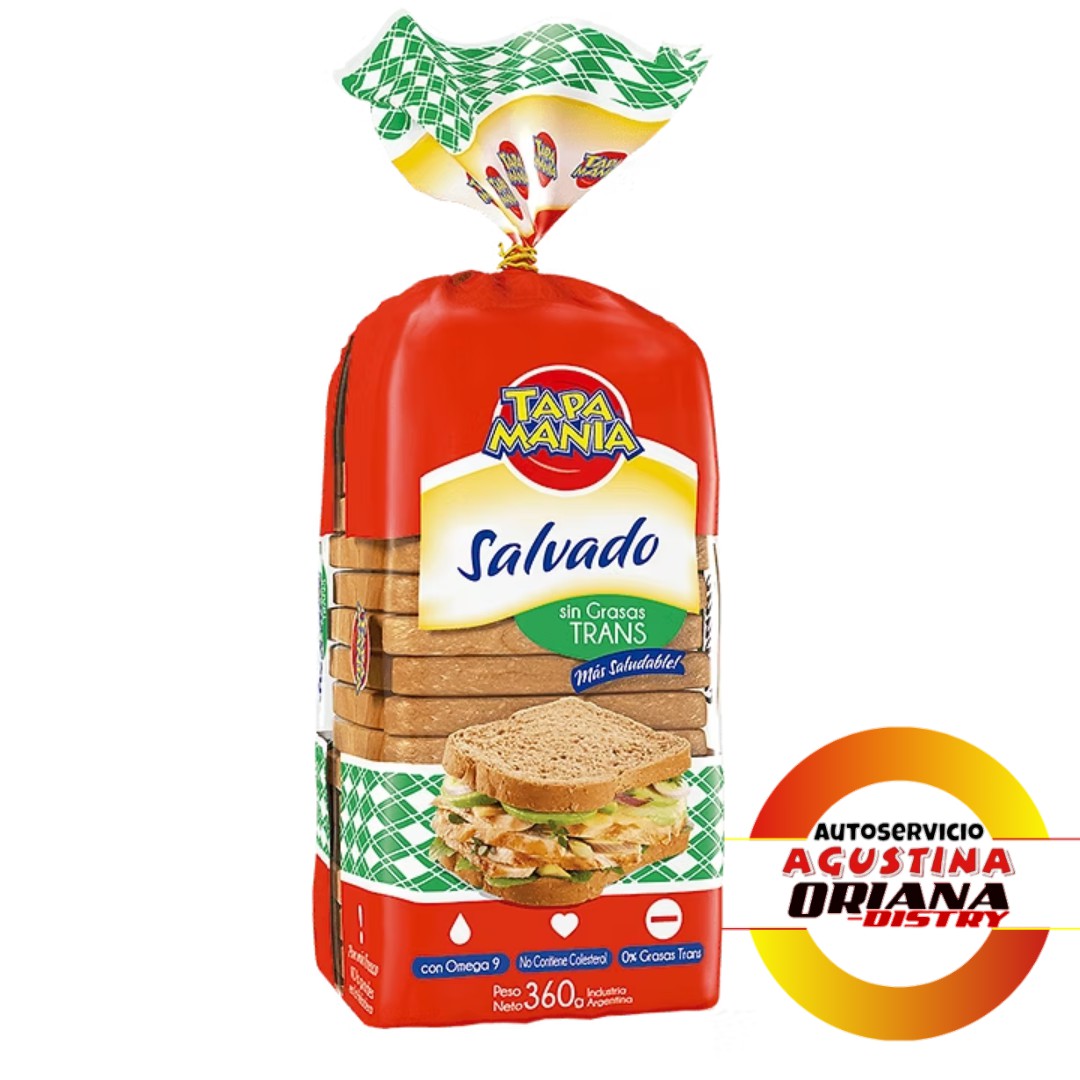 PAN LACTAL TAPA MANIA 360G SALVADO