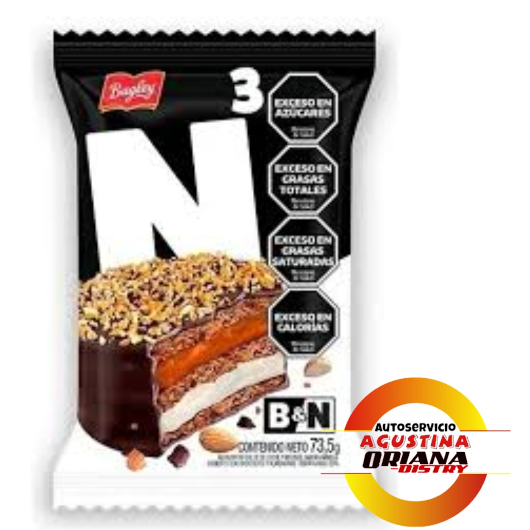 ALFAJOR B & N X3 NEGRO