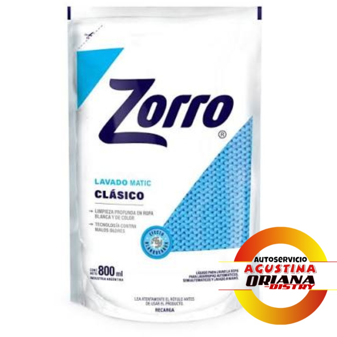 JABON LIQUIDO 800ML ZORRO MATIC