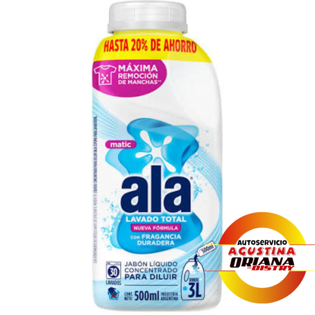 JABON LIQUIDO 500ML ALA PARA DILUIR BOTELLA