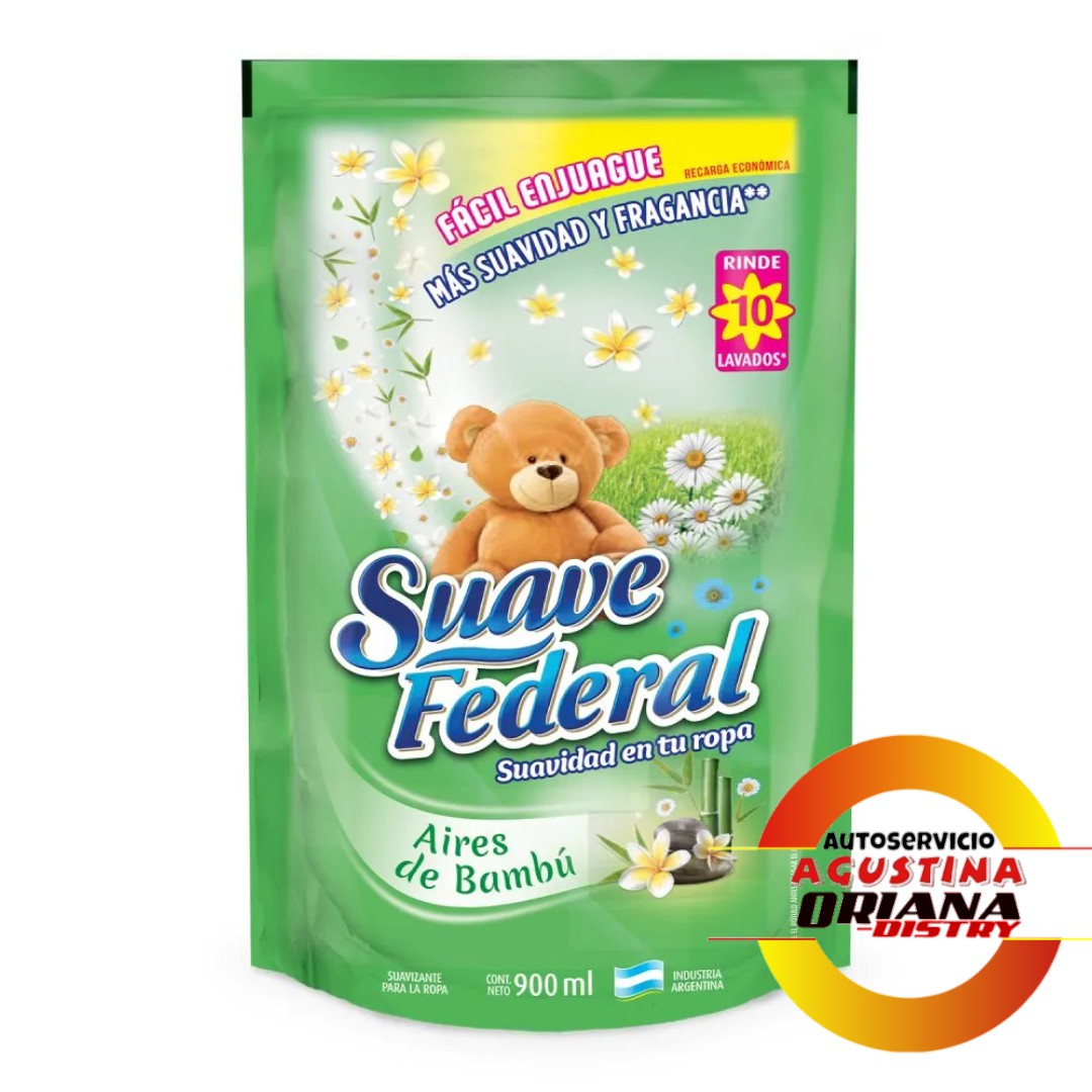 SUAVIZANTE 900ML SUAVE FEDERAL AIRES DE BAMBU